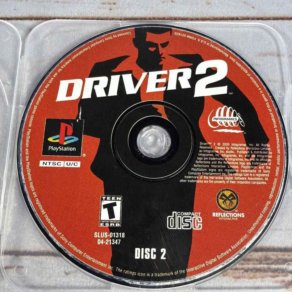 Driver 2 Wheelman Is Back PS1 Disc 2 Only Resurfaced Cleaned 2000